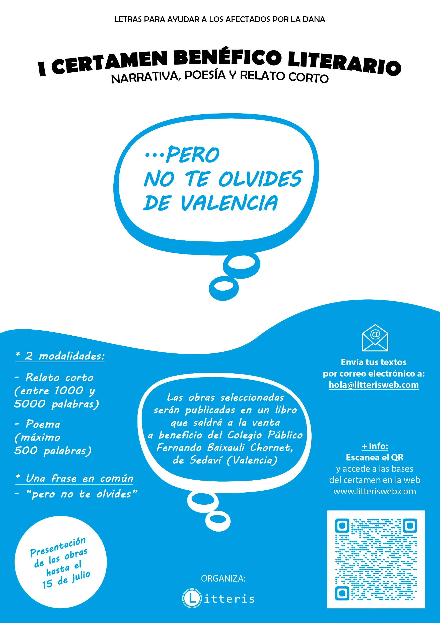 I Certamen Benéfico Literario «Pero no te olvides de Valencia»